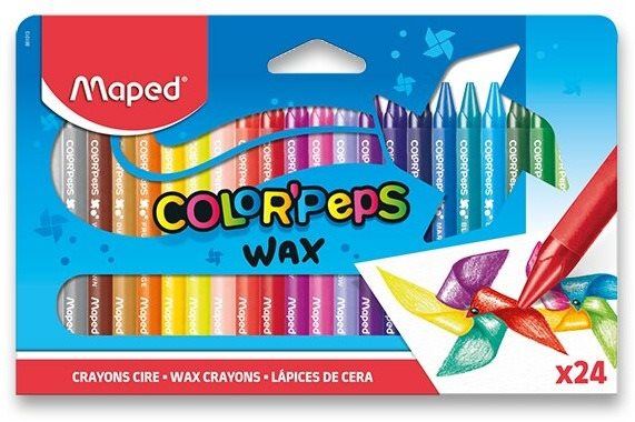 Pastelky MAPED Color Peps Wax, 24 barev