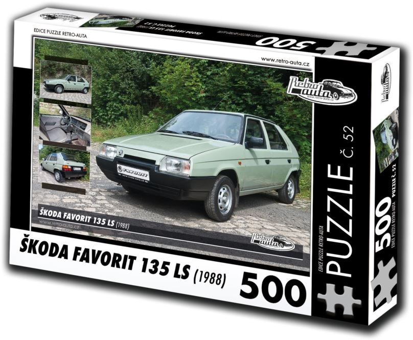 Puzzle Retro-auta Puzzle č. 52 Škoda Favorit 135 LS (1988) 500 dílků