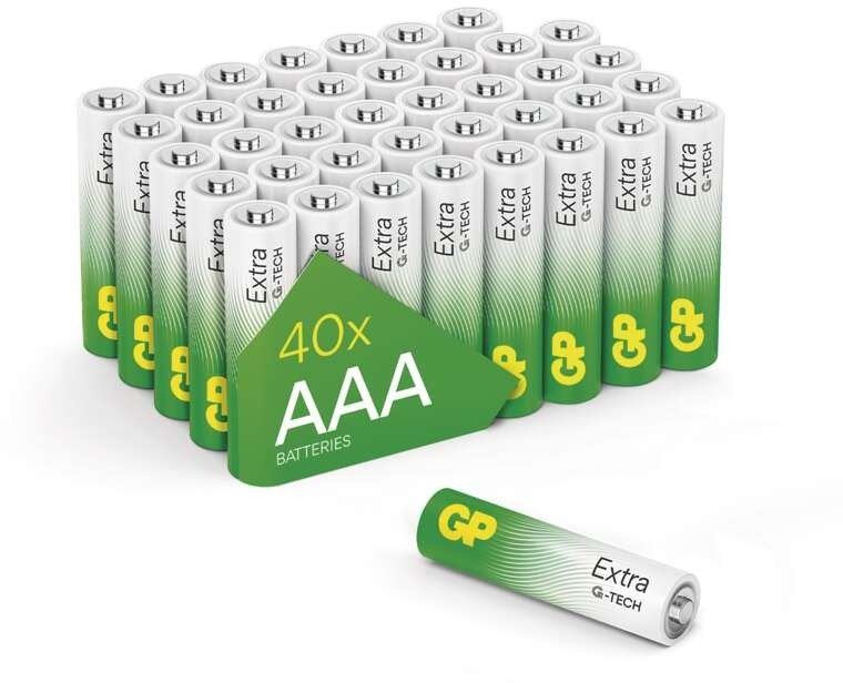 Jednorázová baterie GP Alkalická baterie GP Extra AAA (LR03), 40 ks