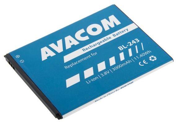 Baterie pro mobilní telefon Avacom pro Lenovo A7000 Li-Ion 3,8V 3000mAh (náhrada BL243)
