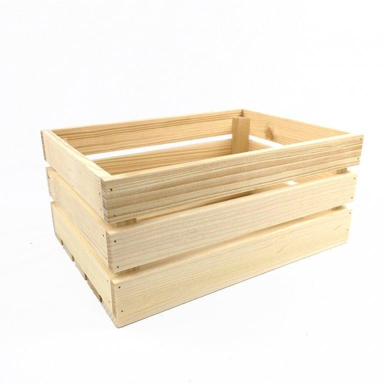 Úložný box AMADEA Dřevěná bedýnka z masivního dřeva, 34x24x15 cm
