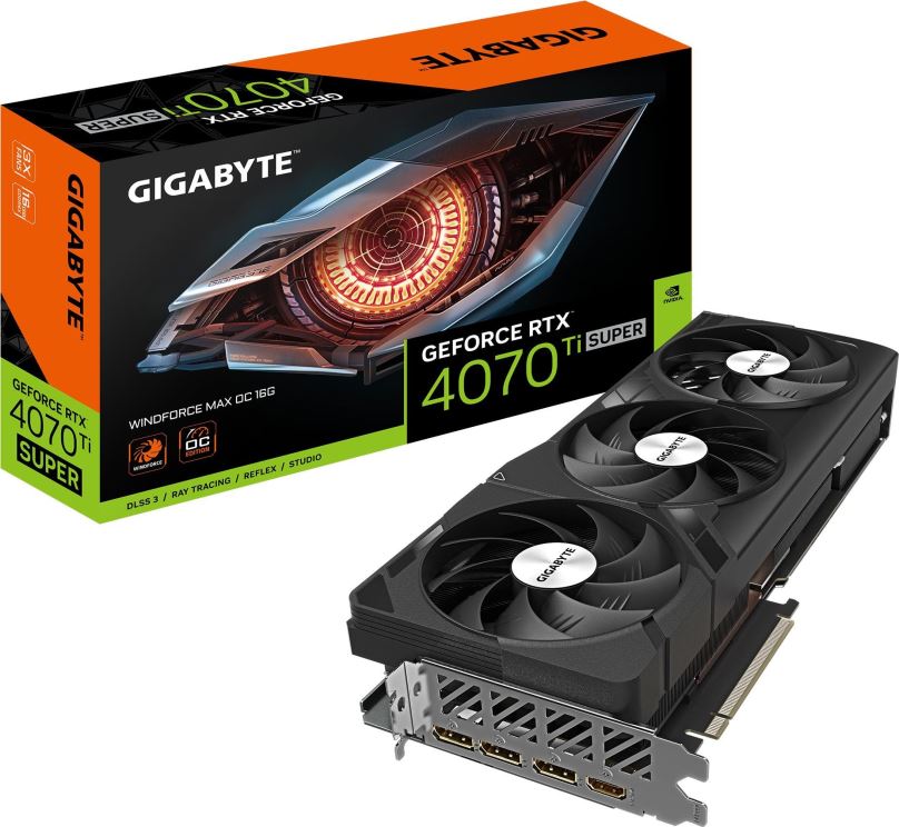 Grafická karta GIGABYTE GeForce RTX 4070 Ti SUPER WINDFORCE MAX OC 16G