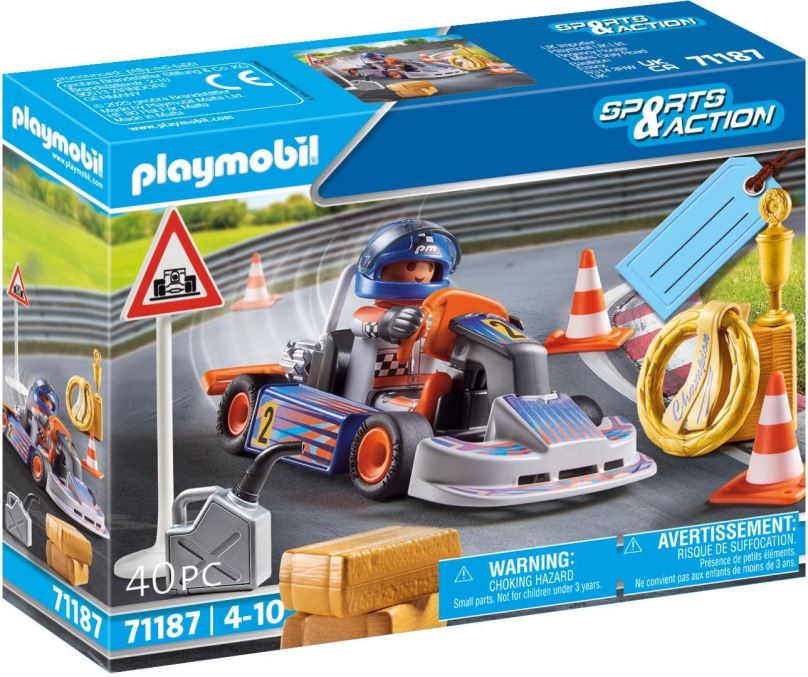 Figurka Playmobil 71187 Motokárový závodník
