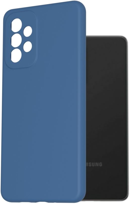 Kryt na mobil AlzaGuard Premium Liquid Silicone Case pro Samsung Galaxy A73 modré