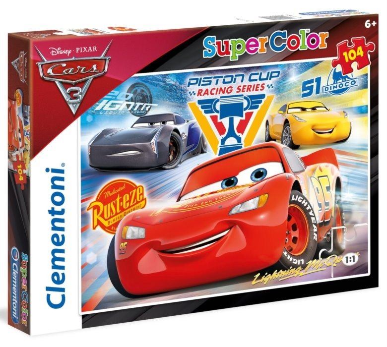 Puzzle Clementoni Puzzle Auta 3: Piston Cup 104 dílků