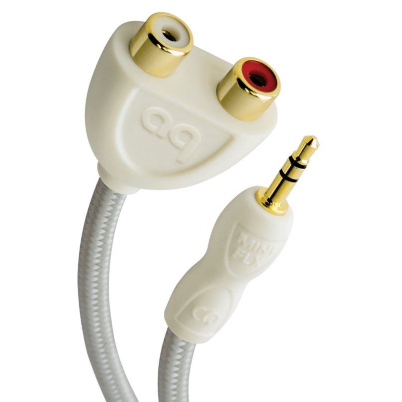 Audioquest FLX-mini / RCA adaptér 3,5 jack na 2 x RCA, kabel 15 cm