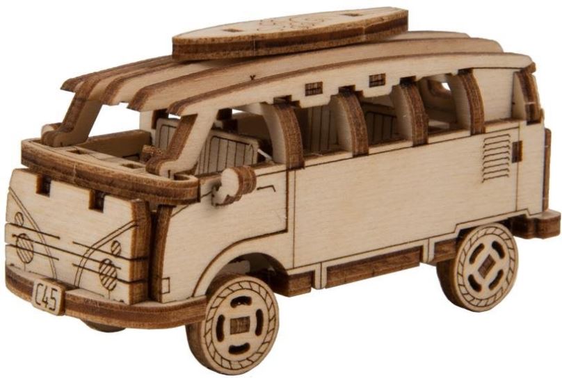 3D puzzle Wooden city 3D puzzle Superfast Minibus Retro