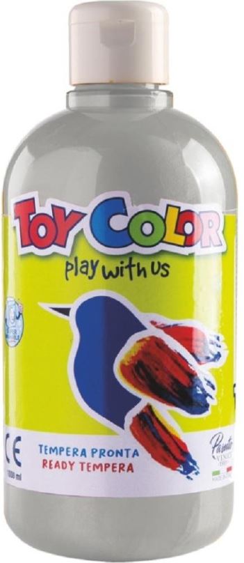 Tempery Temperová barva Toy color 500ml - stříbrná
