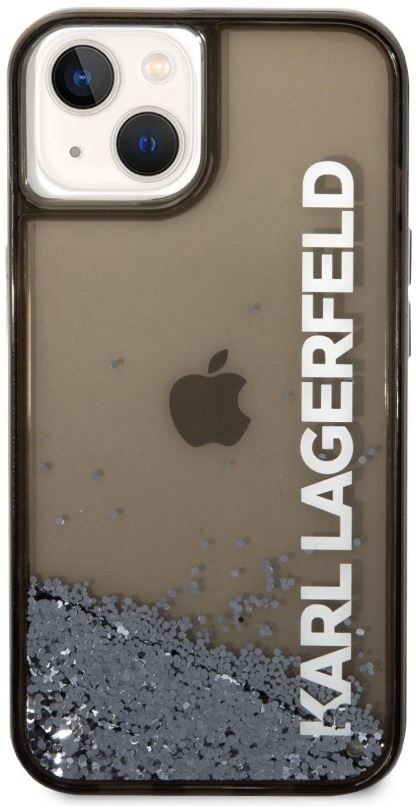 Kryt na mobil Karl Lagerfeld Translucent Liquid Glitter Zadní Kryt pro iPhone 14 Plus Black
