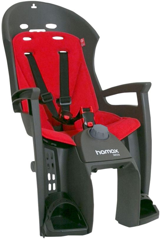 Dětská sedačka na kolo Hamax Siesta Plus šedá / červená