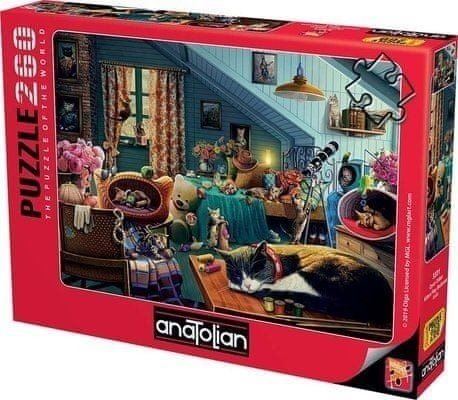 Puzzle Anatolian Puzzle Kočky v ložnici 260 dílků