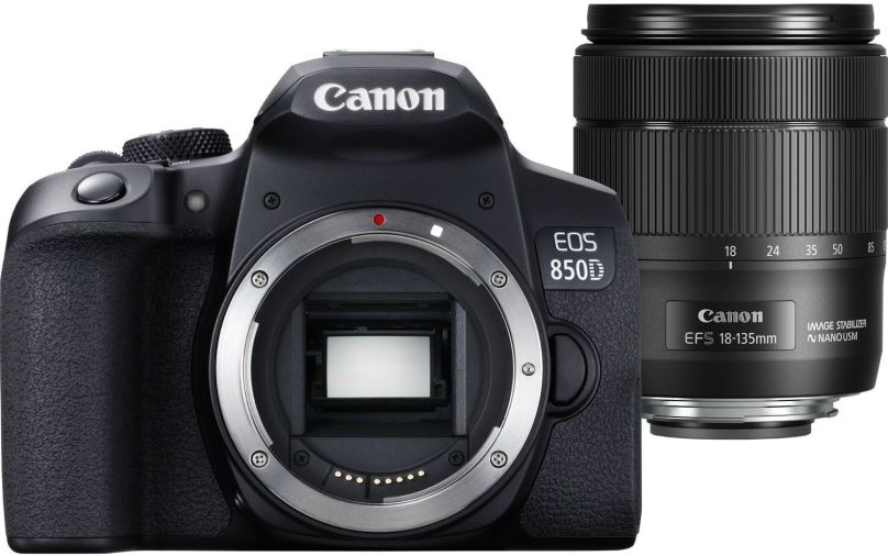 Digitální fotoaparát Canon EOS 850D černý + EF-S 18-135 mm f/3.5-5.6 IS USM