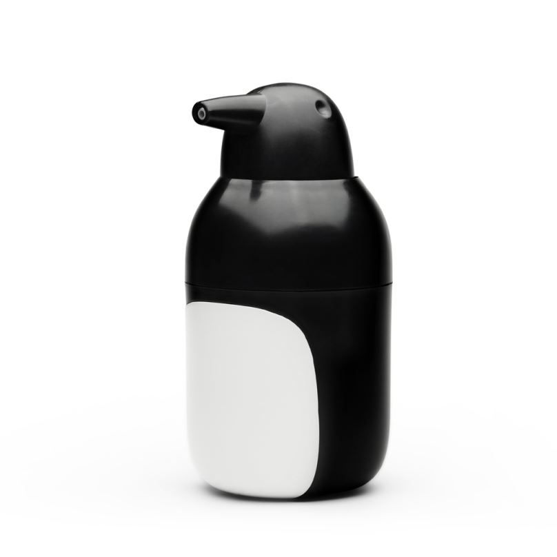 QUALY DESIGN Dávkovač mýdla Penquin 10351, 300ml, bílý/černý