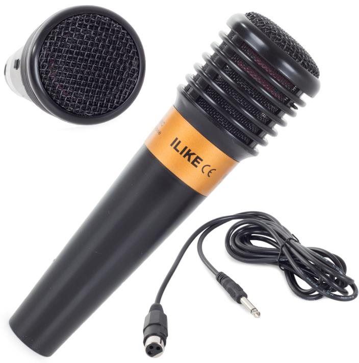 Mikrofon Verk Karaoke mikrofon černý s propojovacím kabelem
