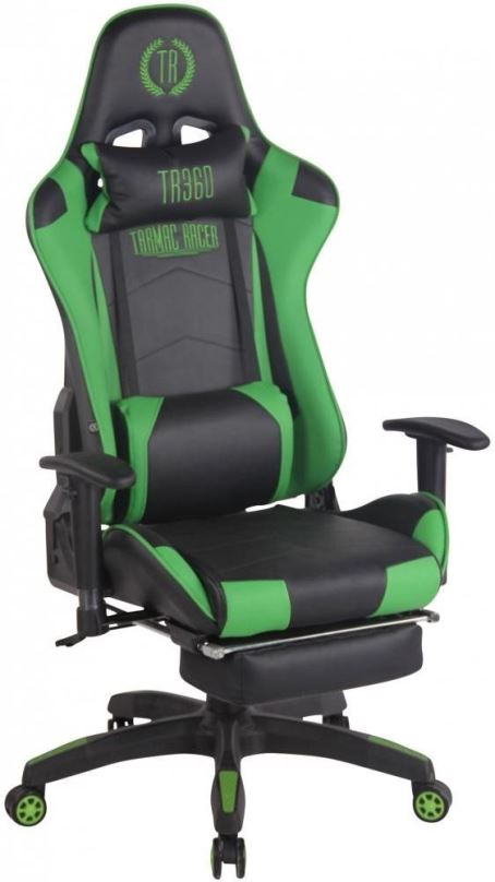 Herní židle BHM GERMANY Turbo, černo-zelená