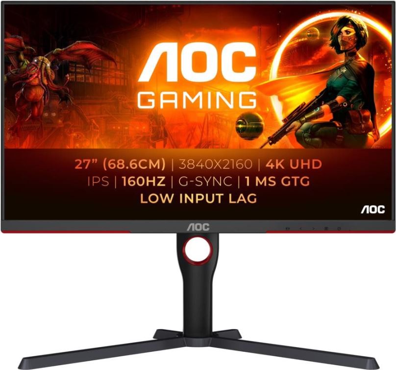 LCD monitor 27" AOC U27G3X/BK Gaming
