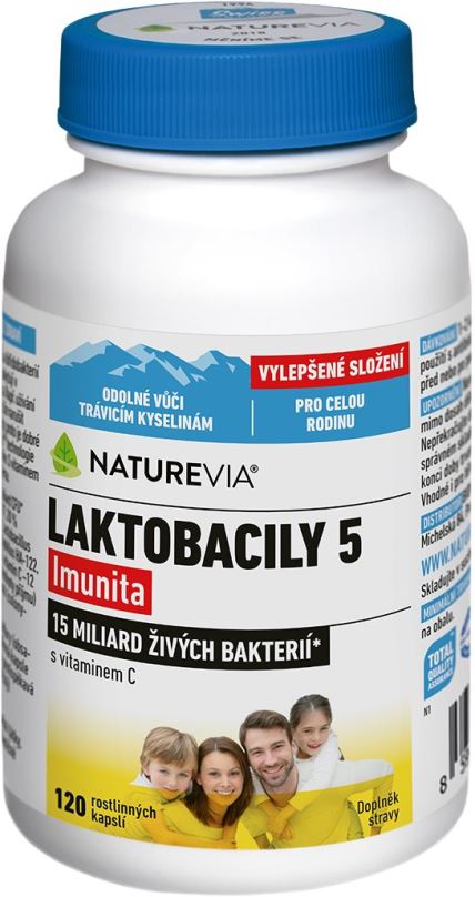 Probiotika NatureVia Laktobacily 5 Imunita 120 kapslí