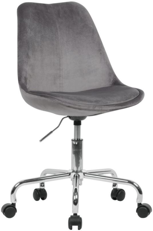 Kancelářská židle BRÜXXI Leon, samet, šedá