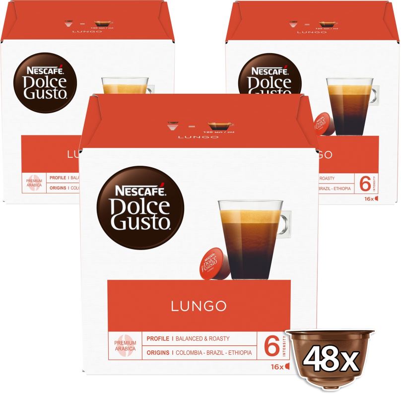 Kávové kapsle NESCAFÉ® Dolce Gusto® Lungo - 48 kapslí