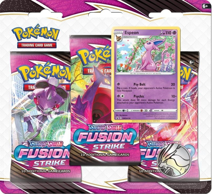 Karetní hra Pokémon TCG: SWSH08 Fusion Strike - 3 Blister Booster