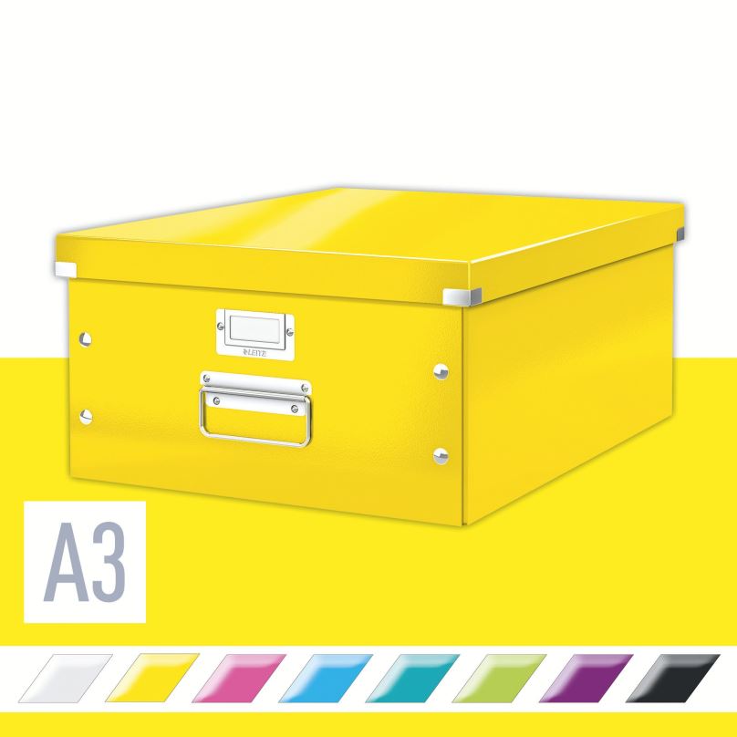 Archivační krabice LEITZ WOW Click & Store A3 36.9 x 20 x 48.2 cm, žlutá