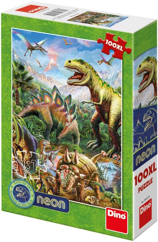 Puzzle Svět dinosaurů - neon