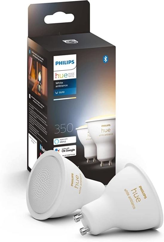 LED žárovka Philips Hue White Ambiance 4.3W GU10 set 2ks