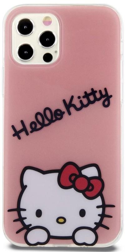Kryt na mobil Hello Kitty IML Daydreaming Logo Zadní Kryt pro iPhone 12/12 Pro Pink