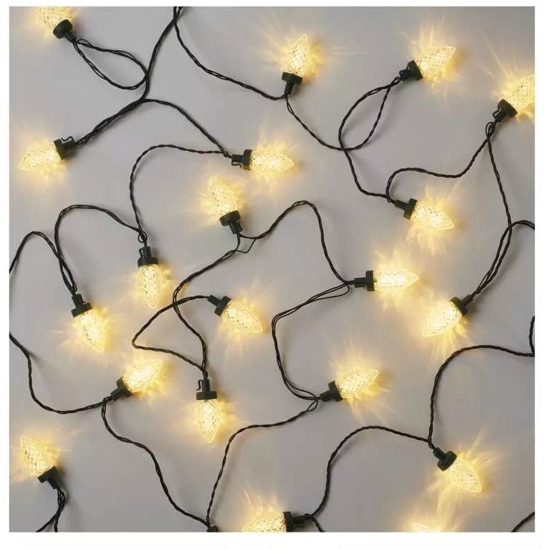 Světelný řetěz EMOS LED vánoční řetěz – šišky, 9,8 m, venkovní i vnitřní, teplá bílá, programy