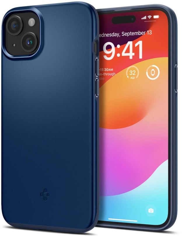 Kryt na mobil Spigen Thin Fit Navy Blue iPhone 15 Plus