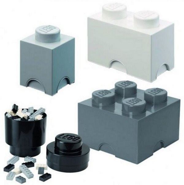 Úložný box LEGO úložné boxy Multi-Pack 4 ks - černá, bílá, šedá