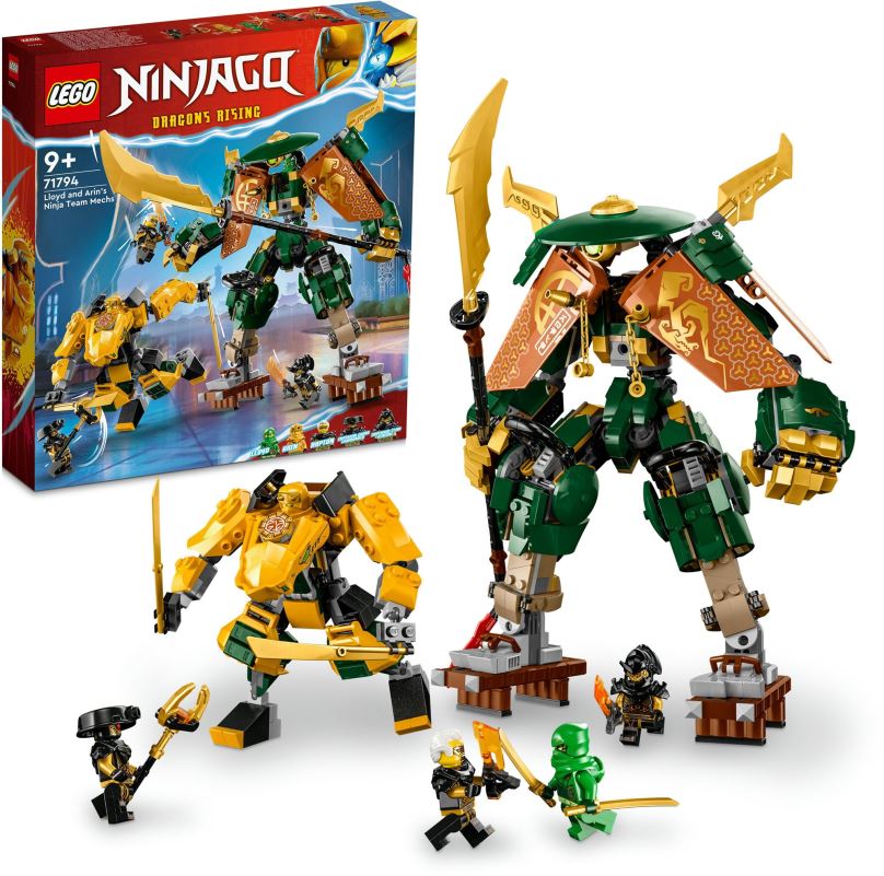 LEGO stavebnice LEGO® NINJAGO® 71794 Lloyd, Arin a jejich tým nindža robotů
