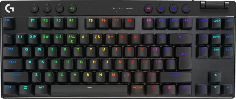 Herní klávesnice Logitech G PRO X TKL LIGHTSPEED Tactile, černá