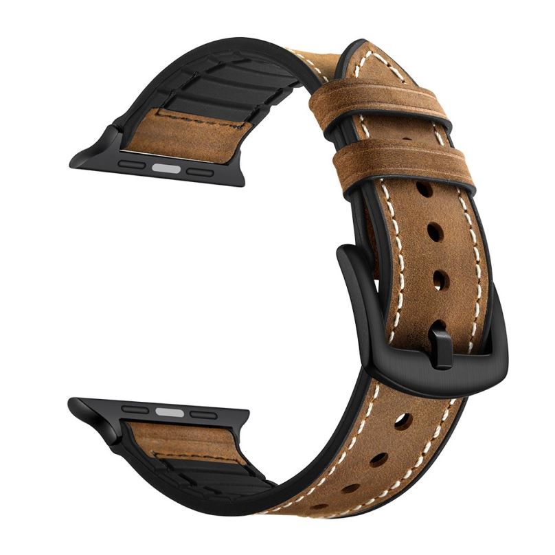 Řemínek Eternico Leather and Silicone Band pro Apple Watch 38mm / 40mm / 41mm hnědý