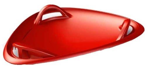 Kluzák Plastkon Talíř sáňkovací Meteor 60cm červená