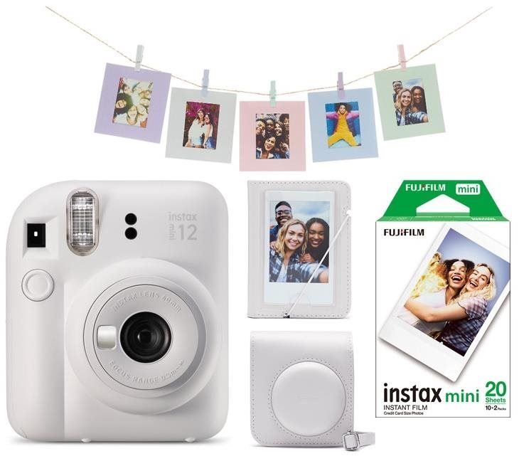 Instantní fotoaparát Fujifilm Instax Mini 12 White + Mini 12 ACC kit + 2x10 film