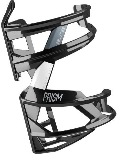 Košík na lahev Elite Prism Right lesklý černý/bílý
