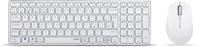 Set klávesnice a myši Rapoo 9700M set, bílý - CZ/SK