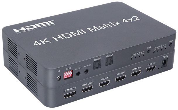 Switch PremiumCord HDMI matrix switch 4:2 s audiem, 4Kx2K a FULL HD 1080p