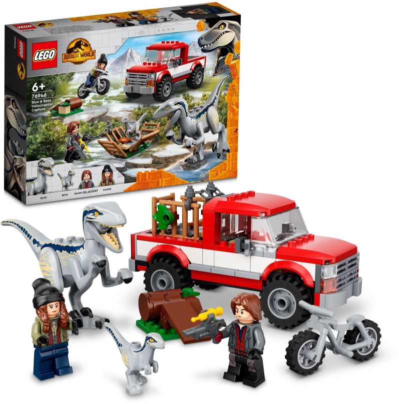 LEGO stavebnice LEGO® Jurassic World 76946 Odchyt velociraptorů Blue a Bety