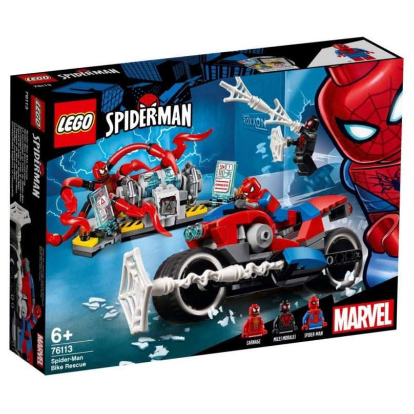LEGO stavebnice LEGO Super Heroes 76113 Spider-Man a záchrana na motorce