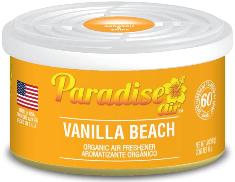 Osvěžovač vzduchu Paradise Air Organic Air Freshener 42 g vůně Vanilla Beach