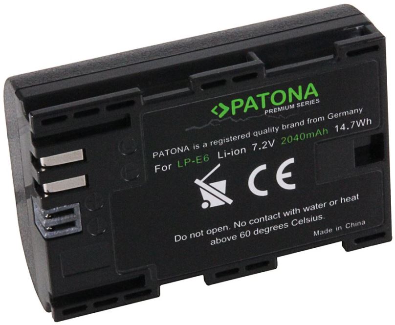 Baterie pro fotoaparát PATONA pro Canon LP-E6 2000 mAh Li-Ion Premium