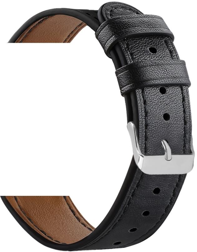 Řemínek Eternico Leather Band universal Quick Release 20mm černý