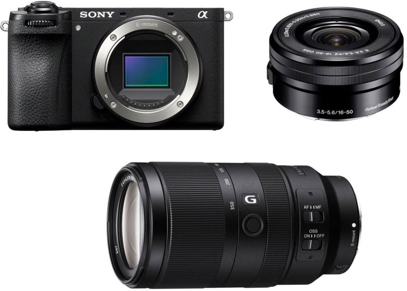 Set Sony Alpha A6700 + E PZ 16–50 mm f/3,5–5,6 + E 70-350mm f/4.5-6.3 G OSS