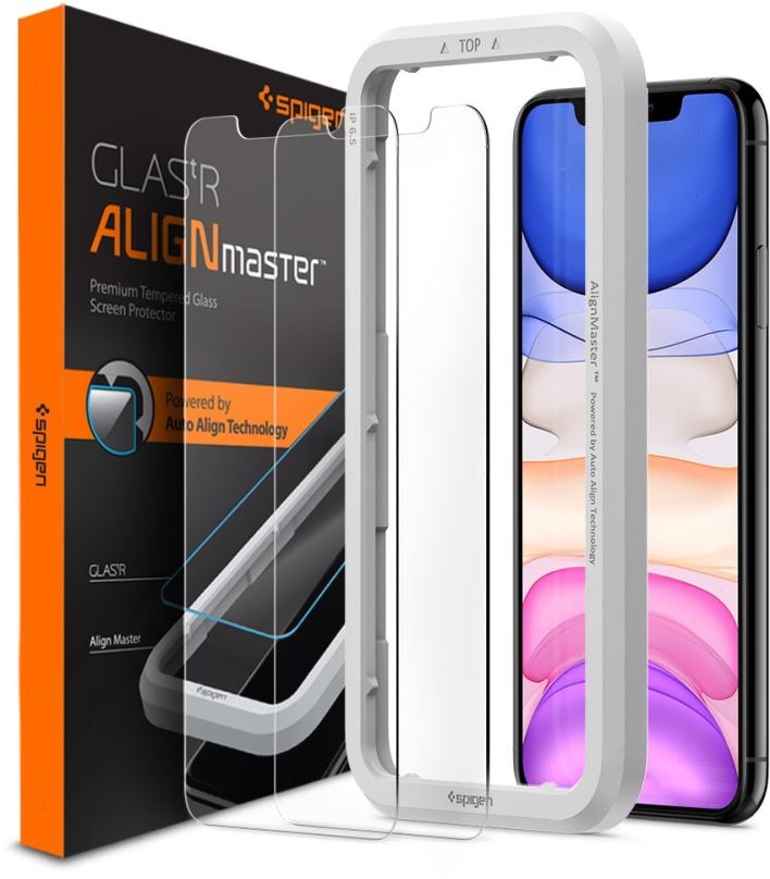 Ochranné sklo Spigen Align Glas.tR 2 pack iPhone 11/XR