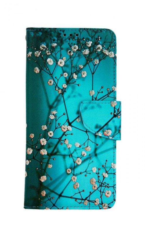 Pouzdro na mobil TopQ Pouzdro Realme 9i knížkové Modré s květy 71515