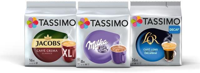 Kávové kapsle Tassimo PACK Alza II - Crema XL, Milka, Decaf