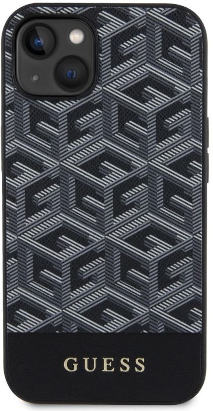 Kryt na mobil Guess PU G Cube MagSafe Kompatibilní Zadní Kryt pro iPhone 14 Black