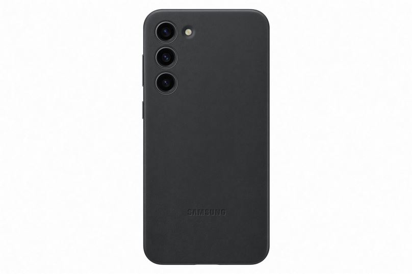 Kryt na mobil Samsung Galaxy S23+ Kožený zadní kryt černý